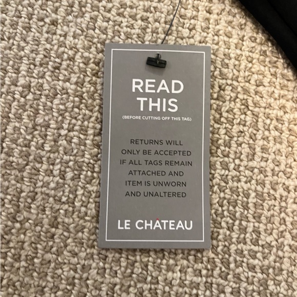 Black floral Le Chateau Formal Dress large Brand New - Picture 4 of 5